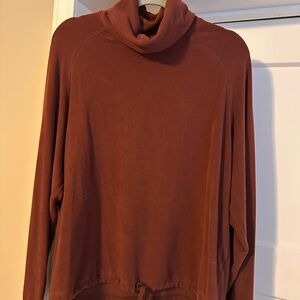Varley Brick Red Cowl Neck Sweater